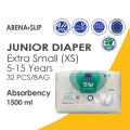Abena Slip JUNIOR (Age 5-15 Years) Diaper Extra Small (XS) 32 Pcs.. 