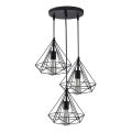 3 in 1 Metallic Diamond cage Shape / Pendant light  Hanging light Ceiling lights for Home, Office, TV Lounge, Bed Room, Hotel, Restaurants, Marquee, Gardens, Villa, Coffee shops, Cafes.. 