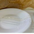 【Solo Yolo】Choker Washable !14k Gilded Ultra-Fine Necklace Naked Women Simple Silver Clavicle Chain choker Neck. 
