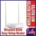 TENDA / ROUTER N300/ WIRELESS N300 EASY SETUP ROUTER WIRELESS WIFI ROUTER EXTENDER HOME NETWORK 4 PORTS 300MBPS DOUBLE ANTENNA ROUTER. 