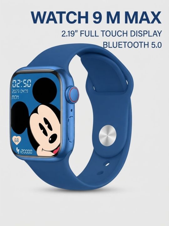 Watch 9 Max Smart Watch 2.19 Inch Full Touch Display 485×520 Bluetooth 5.0 Smartwatch with Heart Rate Monitor Wireless Charging IP65