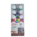 Acrylic paint set of 12 colors with brush. 