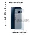 Samsung Galaxy S6 Back Matte Protector Soft Skin Sheet Soft Film Protection For Samsung Galaxy S6. 