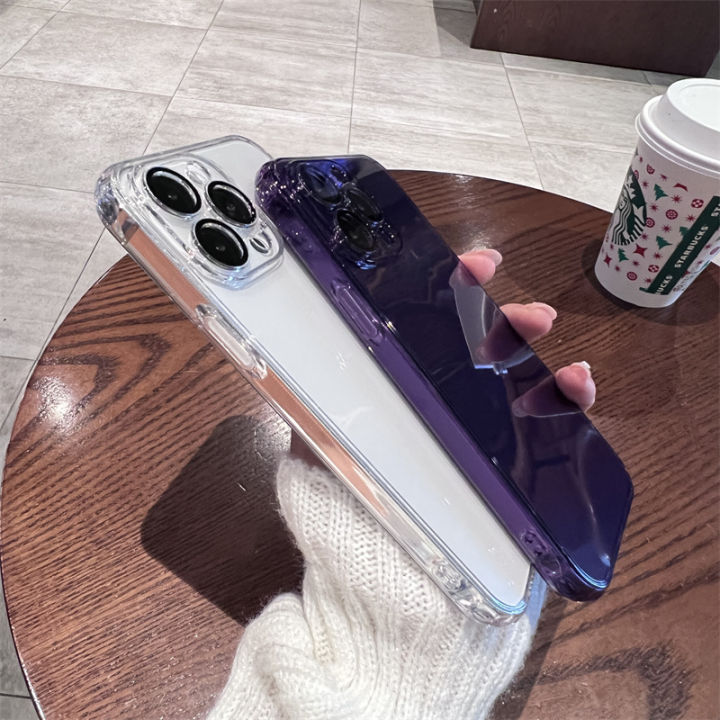 Luxury%20Plating%20Transparent/%20Deep%20Purple%20Case%20For%20iPhone%2014%20Pro%20Max%20Silicone%20purple%20Cover%20funda%20(%20Purple%20-%20Transparent%20%20)%20-%20Image%204