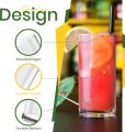 Fast Forward Unbreakable Plastic Tumblers (Set of 6) - BPA-Free Acrylic Glasses for Home & Outdoors - Stackable, Reusable, Lead-Free, and Dishwasher Safe - Clear Plastic Drinking Glasses (355ml & 474ml). 
