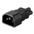PDU UPS C14 to C5, IEC320 C13/C14 to C5/C6 Kettle Lead to PC Supply Cable Adapter. 