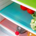 4Pack Refrigerator Liners, 17.7x11.4 Inch EVA Fridge Liner Refrigerator Mats Washable Shelf Liner Can Be Cut for Glass Shelves Kitchen Cabinet. 