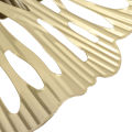 Metal Wall Decor Modern Stylish Triangular Ginkgo Flower Iron 3D Wall Sculpture for Living Room Bedroom Hall. 