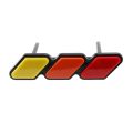 3X Tri-Color Front Grille Badge Emblem for Toyota Tacoma 4Runner RAV4. 