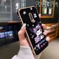 chenyyka For Realme X Case Cartoon Cute Kuromi Pattern New Design Side Plating Silicone Phone Casing Full Lens Cover Camera Shockproof Shell Protection Softcase. 