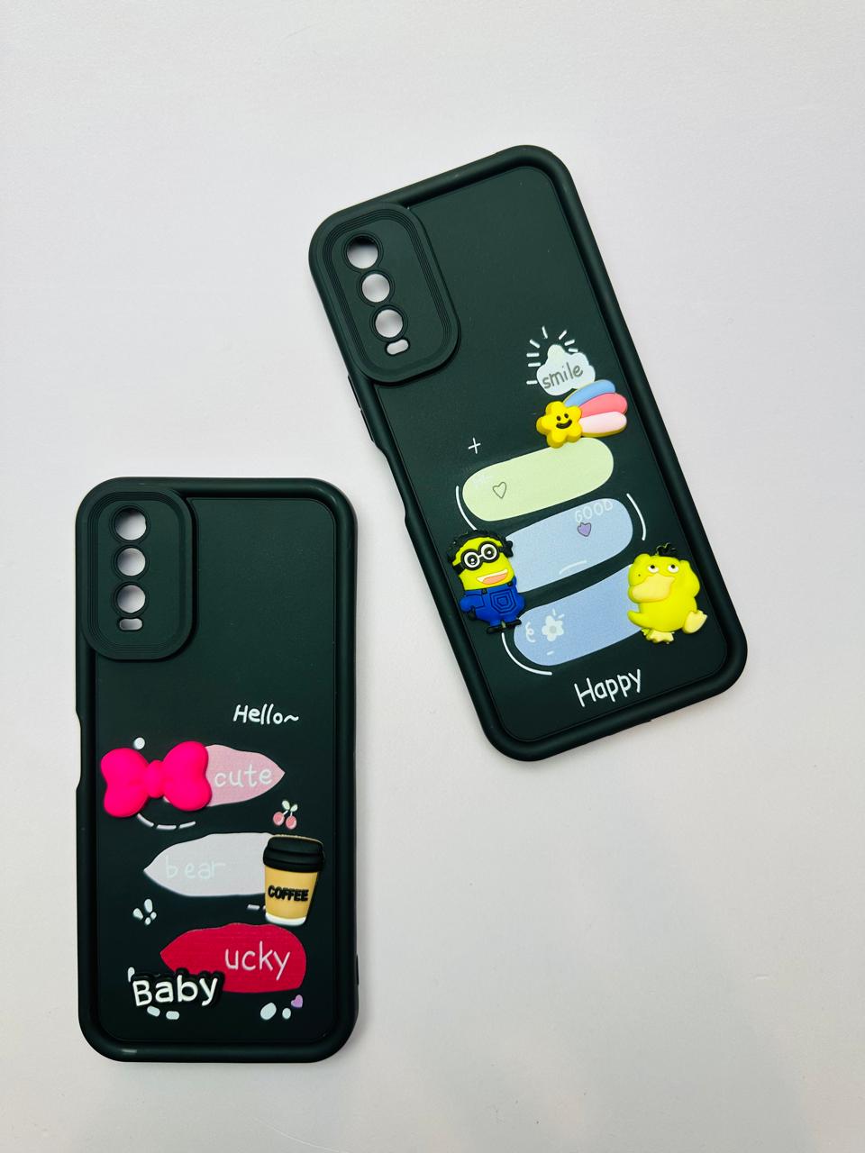 Lahore Mobile Case 3D Doll Luxury Back Cover for Vivo Y20, Y12A, Y12S, Y20i, Y20S, Y20 2021 Soft Silicone Protective Case for Girls, Shock Absorption, Precise Cutouts, Cute and Stylish Design 2