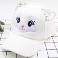 I LOVE DADDY&MUMMY-Summer New Cute Cartoon Cat Ear Girls Cap Adjustable Baseball Cap for Kids Children Girl Sun Hat. 