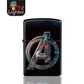 Creative Metal Windproof Kerosene Grinding Wheel Lighter Frosted Texture Captain America Avengers Marvel Limited. 