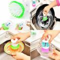 Kitchen Wash Tool Pot Dish Plastic Brush With Washing Up Liquid Soap Dispenser. 