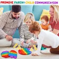 New Reusable Amazing sound Baby Poppet Fidget Sensory Toy Push Squeeze Poppet baby bubble fidget popit Stress Reliase Silicon toy Children Training Board Game Toys Rainbow Unicorn Toys for Kids. 