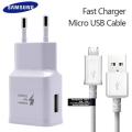 Samsung Fast Charger with Data Cable for Smartphones, White. 