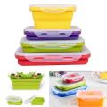 Crockery Mall Student Silicone Box Silicone Collapsible Box Food Storage Container Set. 
