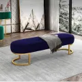 Luxe Living Co - Customized 3 Seater Luxury sofa sitting Stool With Metal Stand- sofa Chair Stool. 