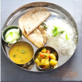 Indian Thali Steel Dinner Set/Thali Set of 1 Plate, 1 Plate, 3 Bowls. 