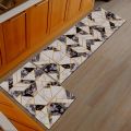 2pcs Anti slip Kitchen Floor Mat Set-Grey Marble. 