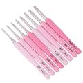 9pcs Crochet Hook Kit 2.5-6cm Ergonomic Soft Handle Aluminum Hooks Set with 8 Sizes for DIY Crafts Knitting Crocheting Supplies. 