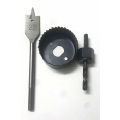 3 Pcs Hole Saw, Carbon Steel Cutter Set - Circular Round Drill Bit, Hole saw Lock Installation Kit, Power Saw Kit. 