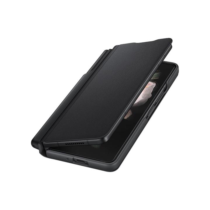 Samsung Galaxy Z Fold 3 Leather Flip Cover 5G Black