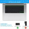 Laptop Keyboard Cover for Macbook Pro14 16 M1 Max 2021 Silicone English Keyboard Protector Skin for Macbook Pro 14.2 A2442 A2485. 
