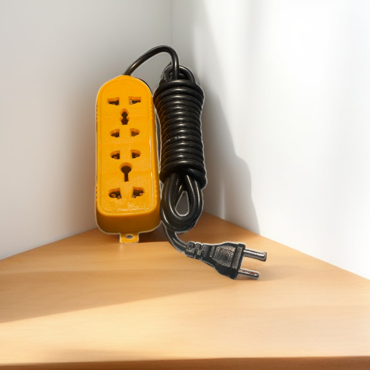 Extension Lead 2Pin Socket With 2Multi Plug | 3Pin Extension Lead | Extension Lead For Computers TV And Mobile Charger & Wifi Router And Other Used