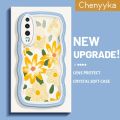 chenyyka For Huawei P30 Case Fashion Literary Flower Pattern Colorful Lovely Cream Wave Border Soft Clear Shockproof Phone Cases Creative Camera Transparent Casing Simple Gentle Protective Cover. 