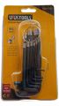 10PCS Hex Key Set Carbon Steel #45 Allen Wrenches, Metric Sizes 1.5MM To 10MM, Blister Card Packaging Durable, Precision Tools - UYUSTOOLS YAA10U. 