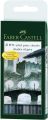 Faber-Castell Pitt Artist Brush Pen Set, Shadow, Grey Set of 6 Pens. 
