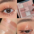 9 Colors Milk Tea Eyeshadow Pearlescent Matte Nine Palace Eye Shadow Makeup Long Lasting Glitter Light  Pigment Makeup Palette. 