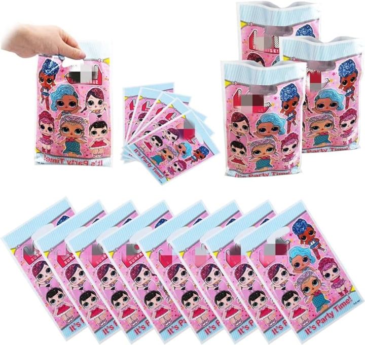 LOL SURPRISE THEME GOODY BAGS ( PACK OF 10 GIFT BAGS )
