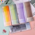 3/6Pcs 0.5mm Featured Plastic Gel Pen Morandi Color Box Black Ink Quick Dry Painting Pens Student Stationery Office School Supplies. 