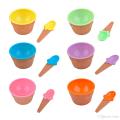 ICE CREAM CUP WITH SPOON. 