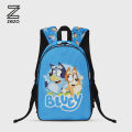 Zezo Bluey Kids School Bag – Allover Print Cartoon Backpack for Boys & Girls | Lightweight KG & Preschool Bag | Durable School Backpack. 
