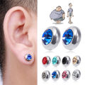 1Pair Magnetic Slimming Magnet Earring for Women Men Weight Loss Rhinestone Stainless Steel Ear Studs Health Non Pierced Jewelry. 