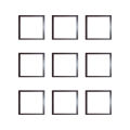 Set of 9 White Frame Photo Frame wall hanging 6x6 inch Photo frame Foto Frame Picture frame Family Collage Wall Decor. 