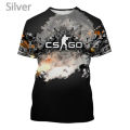 Summer new fashion shooter CSGO CS go t shirt 3D print men's short sleeve T-shirt hip hop unisex casual round neck sports tshirt. 