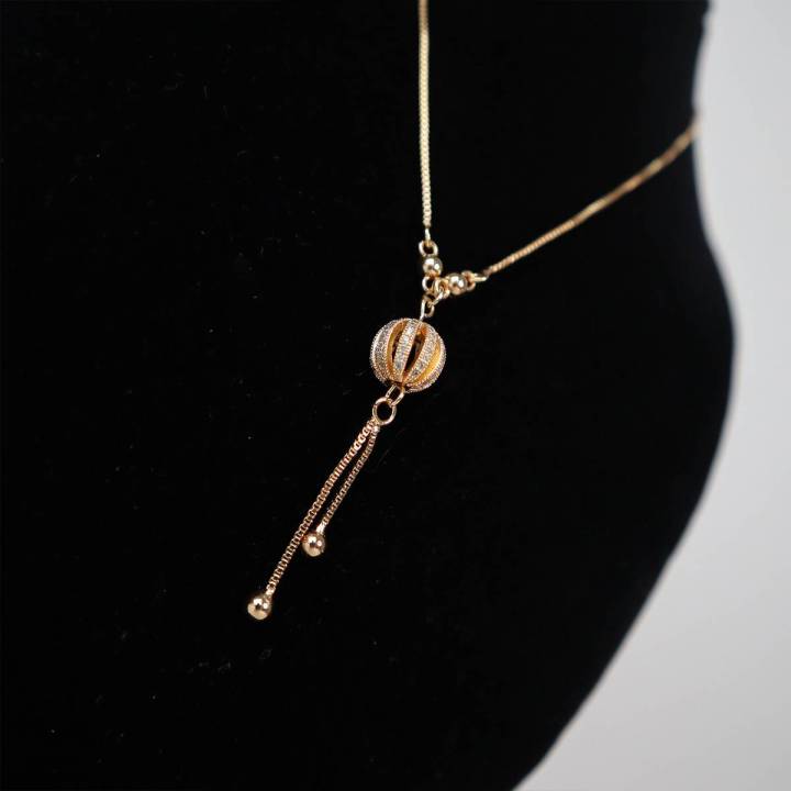 Carat Gold Color Pendant Long Chain Necklaces For Women Girl