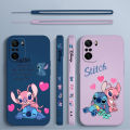 cho Stit5G phone case liquid left rope o plus 11S 11Pro 11 12 12 Xiaomi Redmi Note 131T 10S 10 Pr Cartoon Lil. 