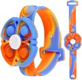 Pop it Spinner Watch, Rotating Push Bubbles Fidget Sensory Toy for Kids and Adults, Autism Special Needs Stress Relief Hand Finger Press Dimple Silicone Adjustable Bracelets. 