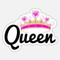 Queen stickers pack of 1 3 X 2 inch. 