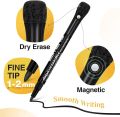 Magnetic Black Whiteboard Pens Whiteboard Markers: Magnetic White Board Markers Erasable Dry Wipe Markers, Fine Tip Whiteboard Pen Dry Erase Marker for Kids Teachers Whiteboards, Thin Whiteboard Marker Pens. 