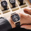 Swiss Genuine Same Automatic Men's Watch Waterproof Square Fashion Business Trends Calendar Quartz Watch Men. 