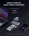 An-ker (A8398) PowerExpand 5-in-1 Thunderbolt 4 Mini Dock, Max 85W Charging for Laptop, Max 15W Charging for Phone, Single 8K@30Hz or Dual 4K@60Hz Display, USB 3.1 Gen 2 Port, for MacBook Pro/Air, and More. 