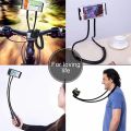 Flexible Neck Mobile Tab Stand Holder Lazy Waist Support Selfie Live Show Holder Table Car Phone Tablet Holder Stand Bracket Free Your Hand 4-10 inch. 