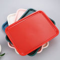 Fast Food Tray Commercial Plastic Rectangular Canteen Hamburger Shop Serving Food Serving Plate Restaurant Thickened Anti-Slip Tray. 