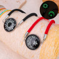 2Pcs New Fashion Sun Moon Lovers Time Gemstone Weaving Bracelet Night Light Couple Bracelets Moon Sun Hand Ropes. 